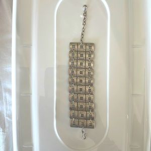 Silver square linked braclet